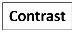 Image of the word ‘Contrast’ written in black with a white background.